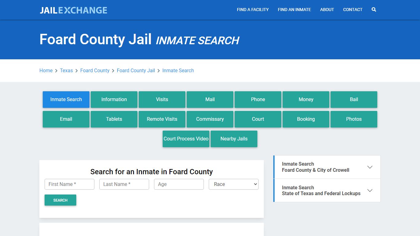 Foard County Jail, TX Inmate Search: Roster & Mugshots